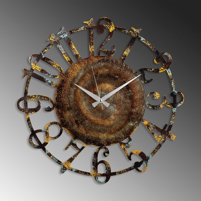 Wallity Reloj de Pared de Metal Decorativo Multicolor